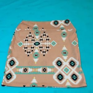 Living Doll Pattern Bodycon Skirt Size M